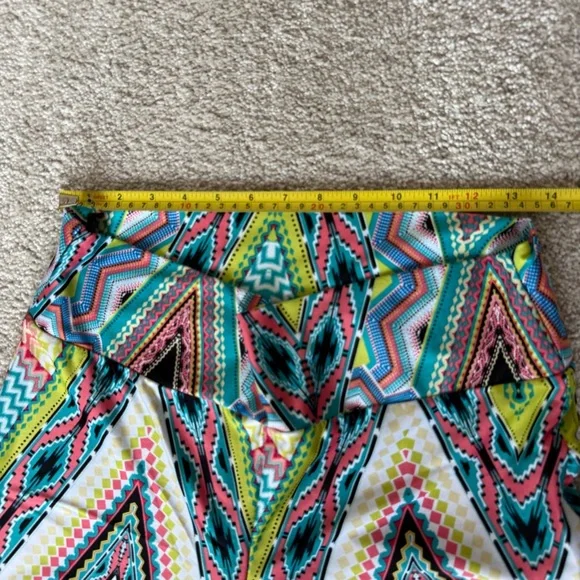 Sunny Leigh Multicolor Geometric Women's Wide-Leg Pants - Picture 5 of 9